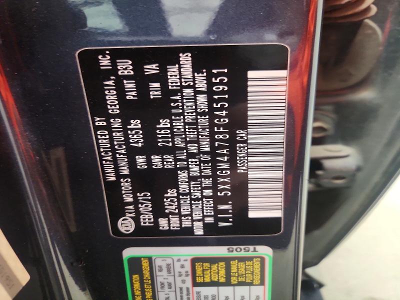 Продаж на аукціоні авто 2015 Kia Optima, vin: 5XXGM4A78FG451951, номер лоту: 49497216
