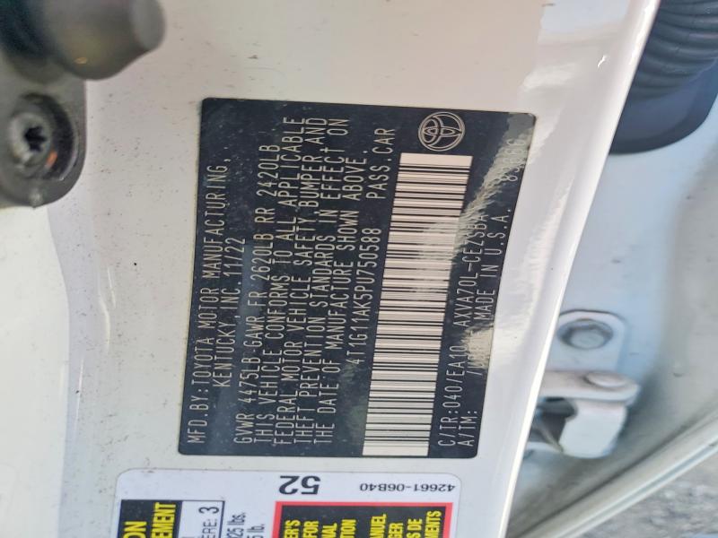 50849656 :رقم المزاد ، 4T1G11AK5PU750588 vin ، 2023 Toyota Camry مزاد بيع