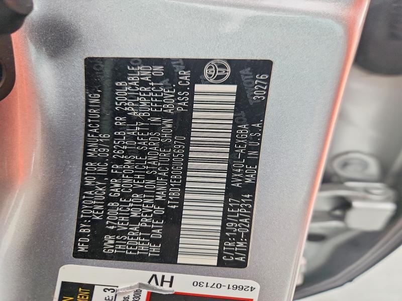 49906156 :رقم المزاد ، 4T1BD1EB0GU056970 vin ، 2016 Toyota Avalon Hybrid مزاد بيع