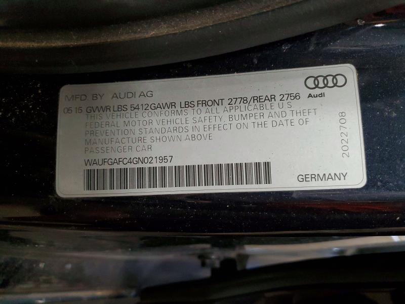 Aukcja sprzedaży 2016 Audi A6, vin: WAUFGAFC4GN021957, numer aukcji: 48810996