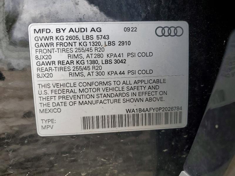 Продаж на аукціоні авто 2023 Audi Sq5, vin: WA1B4AFY0P2026784, номер лоту: 51508656