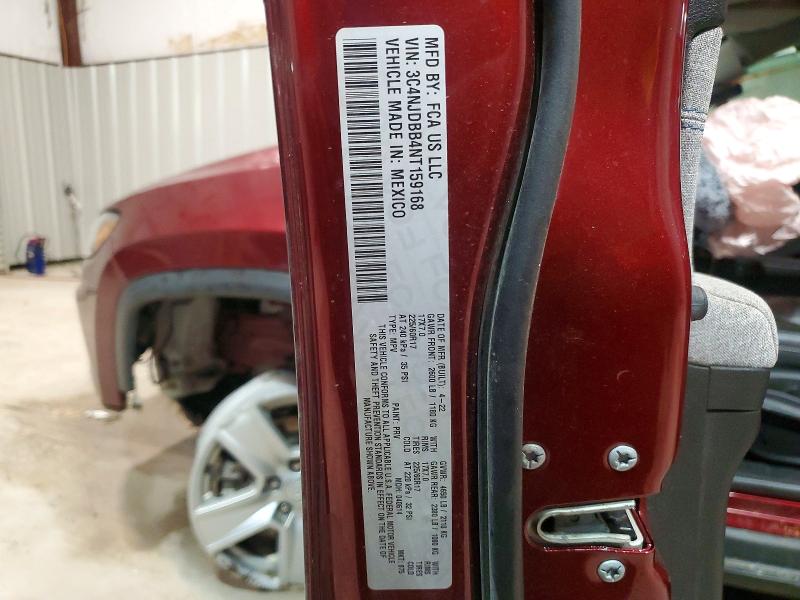 2022 Jeep Compass მანქანა იყიდება აუქციონზე, vin: 3C4NJDBB4NT159168, აუქციონის ნომერი: 50502626
