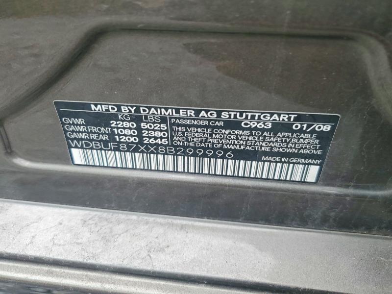 Продажа на аукционе авто 2008 Mercedes Benz E, vin: WDBUF87XX8B299996, номер лота: 50842116