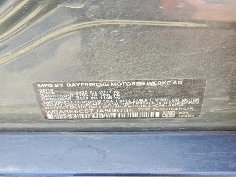Aukcja sprzedaży 2018 Bmw 328, vin: WBA8E5C57JA506734, numer aukcji: 50791496