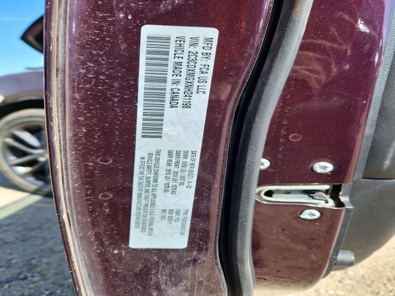 Продажа на аукционе авто 2022 Dodge Charger, vin: 2C3CDXMGXNH241198, номер лота: 51520636