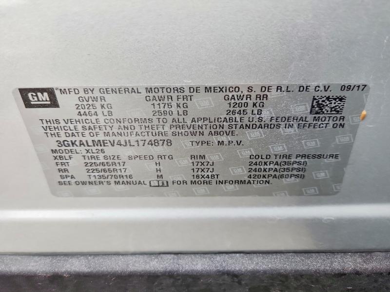 Auction sale of the 2018 Gmc Terrain, vin: 3GKALMEV4JL174878, lot number: 48196786