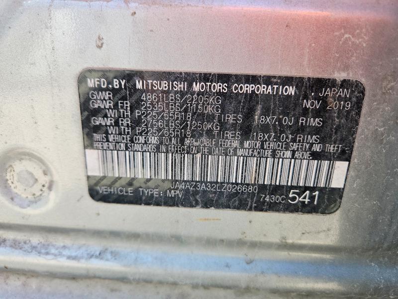 Продаж на аукціоні авто 2020 Mitsubishi Outlander, vin: JA4AZ3A32LZ026680, номер лоту: 48905996