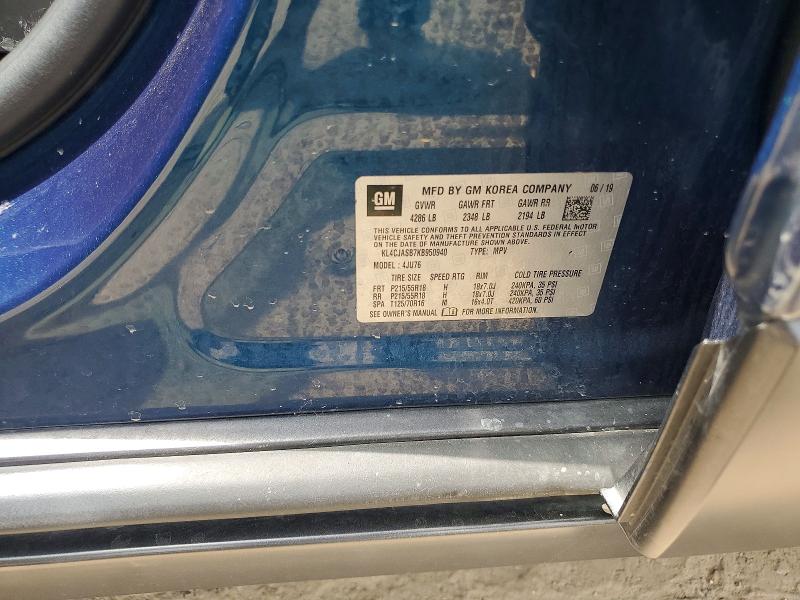 2019 Buick Encore მანქანა იყიდება აუქციონზე, vin: KL4CJASB7KB950940, აუქციონის ნომერი: 51114936