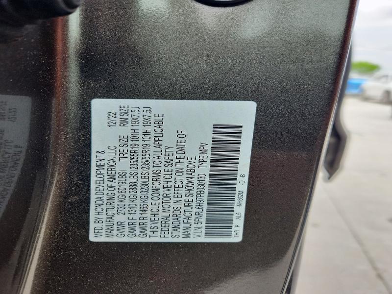 Aukcja sprzedaży 2023 Honda Odyssey, vin: 5FNRL6H97PB030130, numer aukcji: 50987256