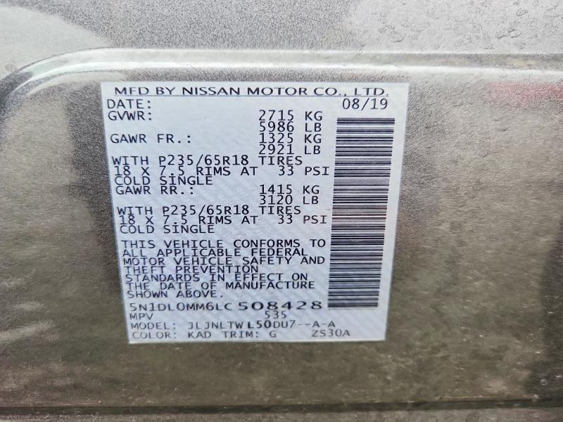 Продажа на аукционе авто 2020 Infiniti Qx60, vin: 5N1DL0MM6LC508428, номер лота: 51248066