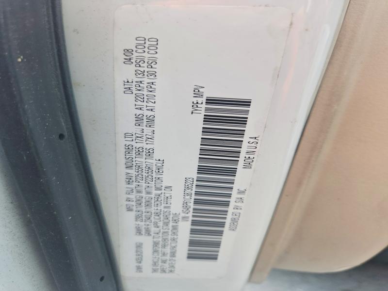 Auction sale of the 2008 Subaru Outback, vin: 4S4BP61C387365223, lot number: 50692776
