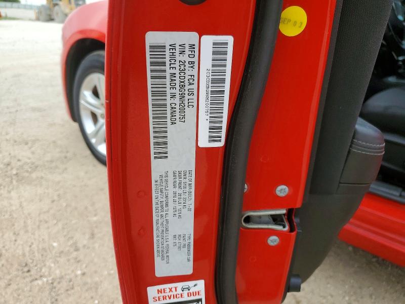51485496 :رقم المزاد ، 2C3CDXBG9NH200757 vin ، 2022 Dodge Charger مزاد بيع