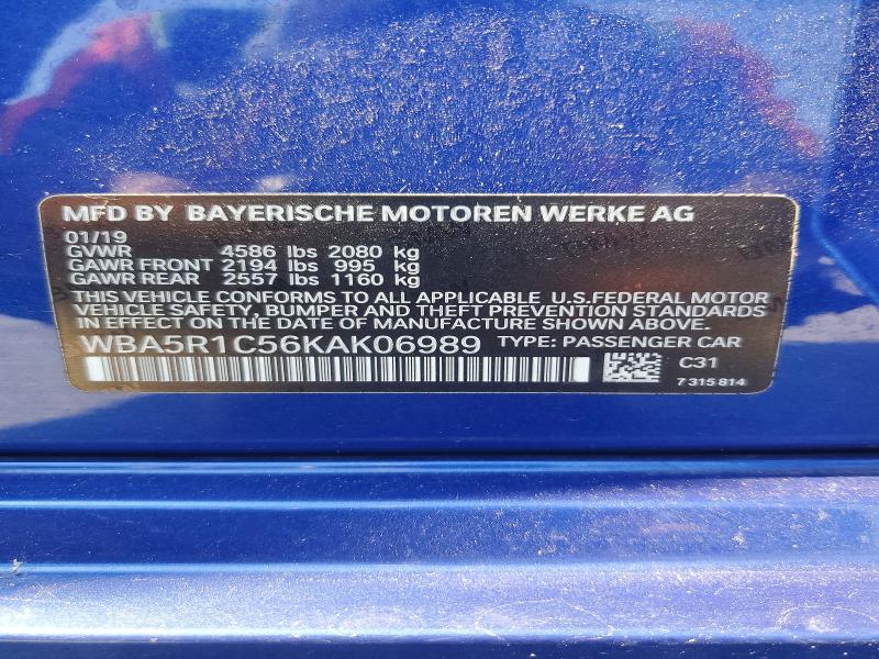 Продаж на аукціоні авто 2019 Bmw 330i, vin: WBA5R1C56KAK06989, номер лоту: 51351856