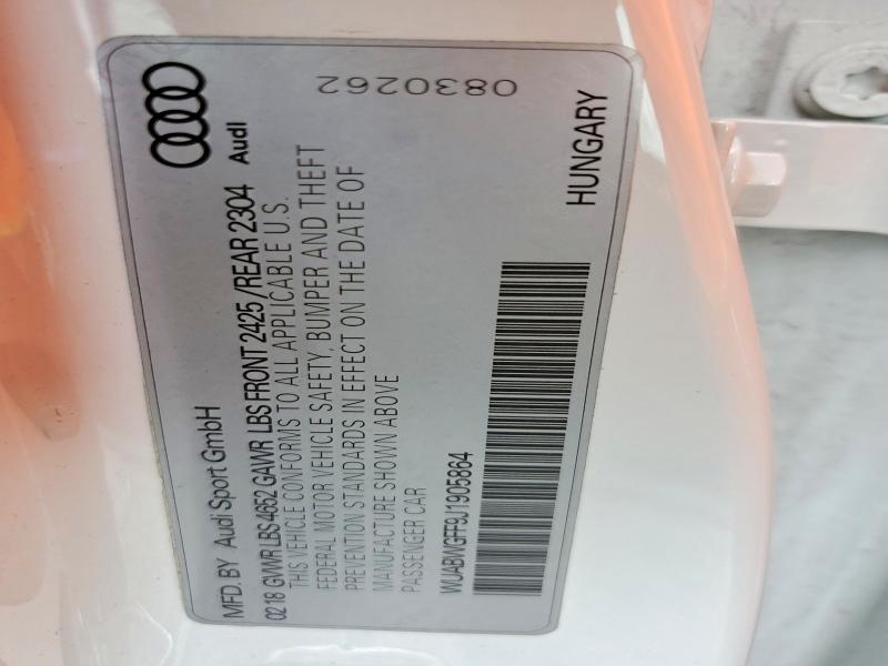 Продажа на аукционе авто 2018 Audi Rs3, vin: WUABWGFF9J1905864, номер лота: 51624996