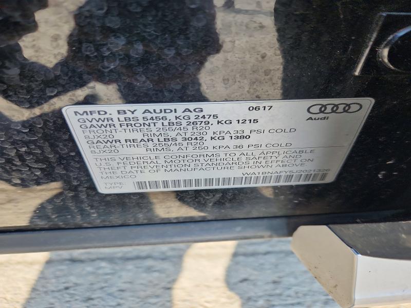 50790416 :رقم المزاد ، WA1BNAFY5J2021326 vin ، 2018 Audi Q5 مزاد بيع