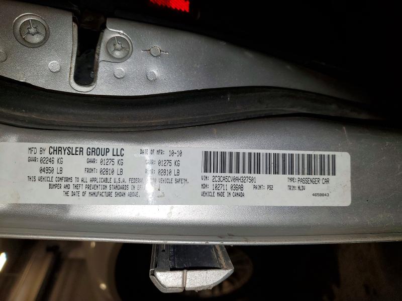 Продаж на аукціоні авто 2010 Chrysler 300, vin: 2C3CA5CV0AH327501, номер лоту: 49602026