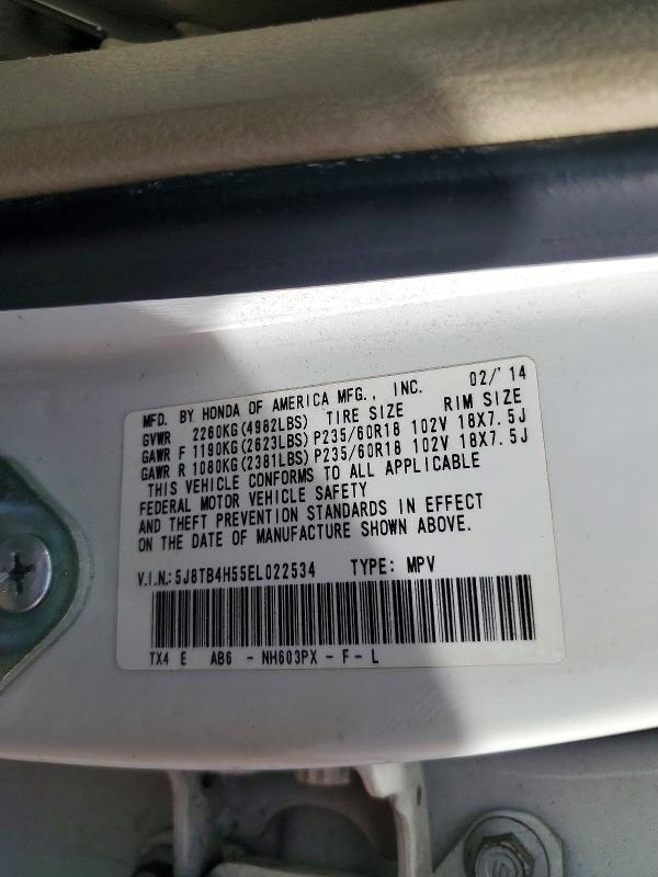 Aukcja sprzedaży 2014 Acura Rdx, vin: 5J8TB4H55EL022534, numer aukcji: 48074356