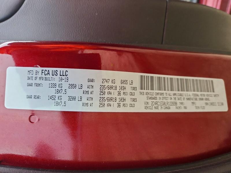Продажа на аукционе авто 2020 Chrysler Pacifica, vin: 2C4RC1EG0LR122698, номер лота: 48939616