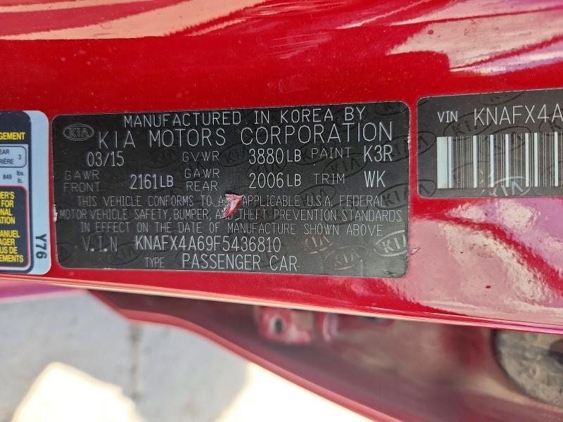 Продажа на аукционе авто 2015 Kia Forte, vin: KNAFX4A69F5436810, номер лота: 50438176