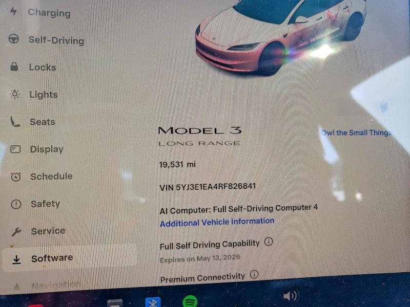 51171806 :رقم المزاد ، 5YJ3E1EA4RF826841 vin ، 2024 Tesla Model 3 مزاد بيع