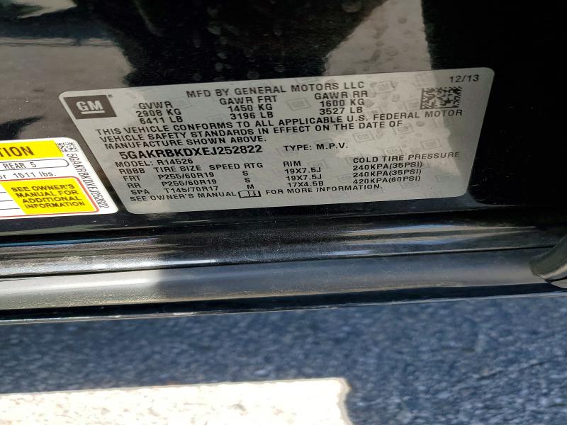 Продажа на аукционе авто 2014 Buick Enclave, vin: 5GAKRBKDXEJ252822, номер лота: 51005316