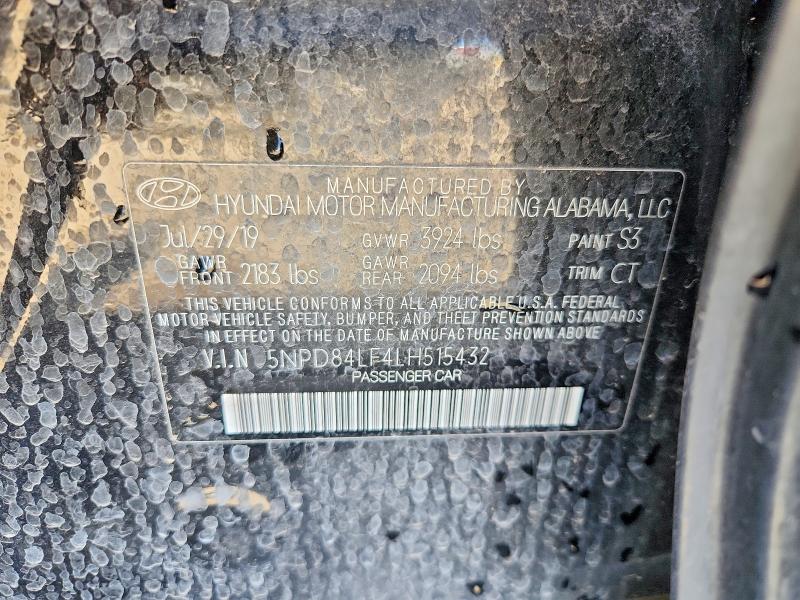 Продаж на аукціоні авто 2020 Hyundai Elantra, vin: 5NPD84LF4LH515432, номер лоту: 51466316