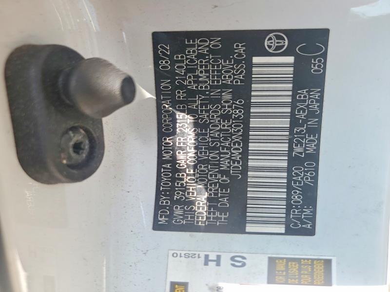 Aukcja sprzedaży 2022 Toyota Corolla, vin: JTDEAMDEXN3013876, numer aukcji: 49557276