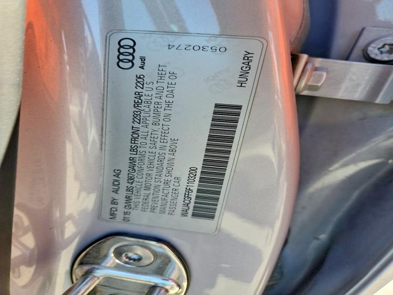 Продаж на аукціоні авто 2015 Audi A3, vin: WAUACGFF6F1103200, номер лоту: 49100496