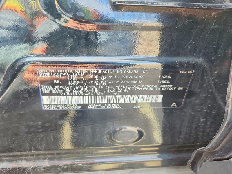 50641116 :رقم المزاد ، 2T3RFREV4GW502188 vin ، 2016 Toyota Rav4 مزاد بيع