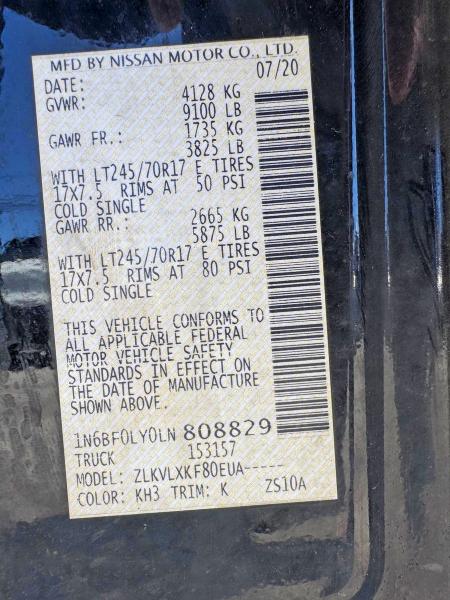 Продаж на аукціоні авто 2020 Nissan Nv, vin: 1N6BF0LY0LN808829, номер лоту: 51712376