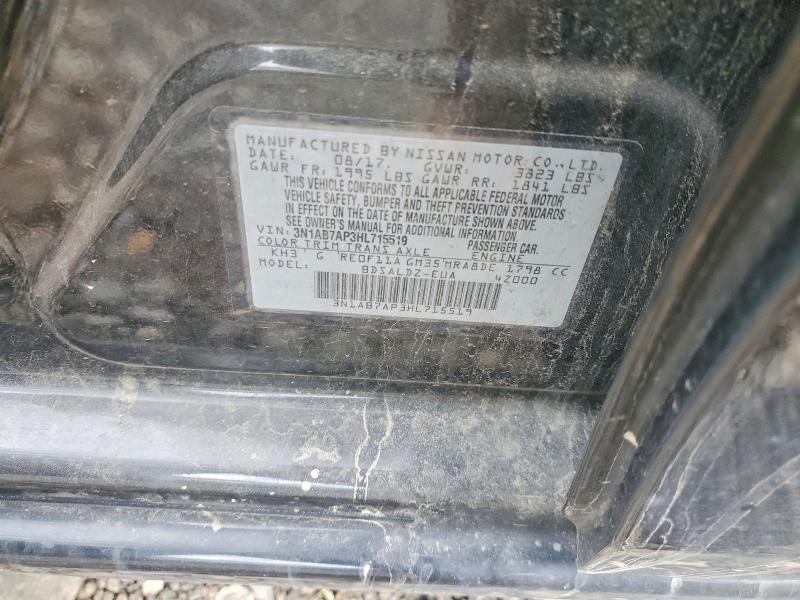 Продаж на аукціоні авто 2017 Nissan Sentra, vin: 3N1AB7AP3HL715519, номер лоту: 50861996