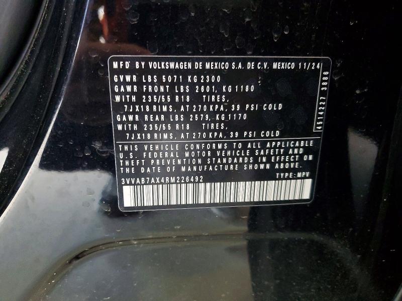 Продажа на аукционе авто 2024 Volkswagen Tiguan, vin: 3VVAB7AX4RM226492, номер лота: 49082576