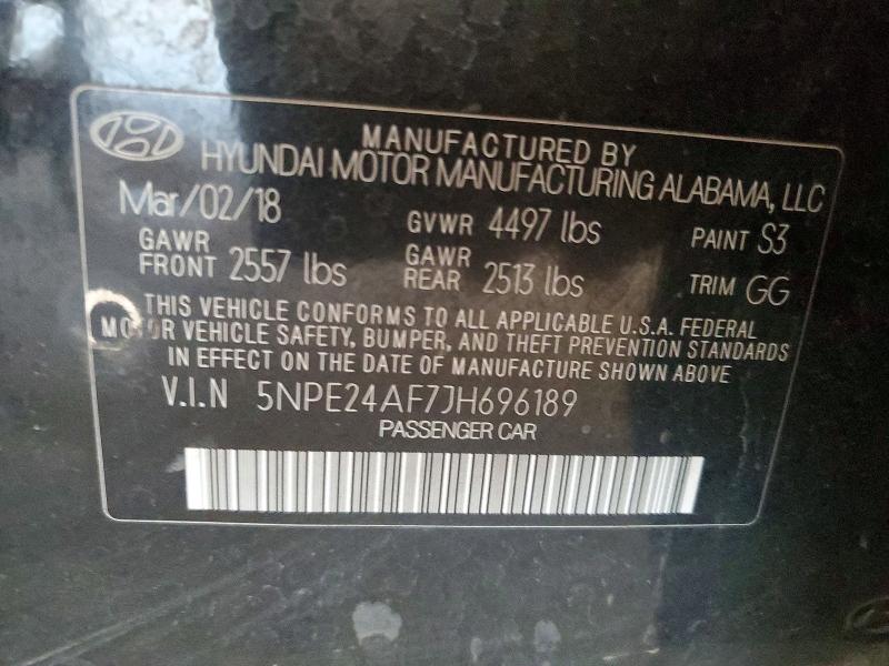 Продажа на аукционе авто 2018 Hyundai Sonata, vin: 5NPE24AF7JH696189, номер лота: 51502886