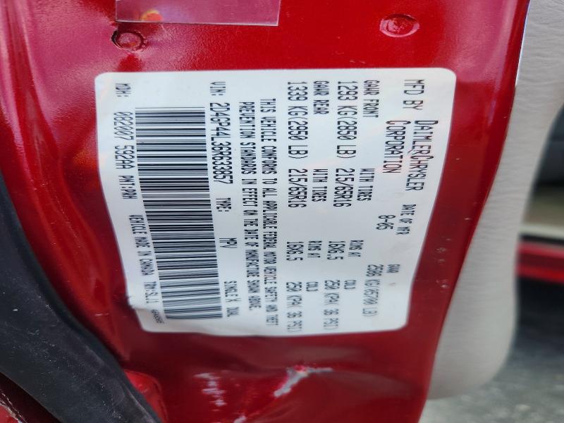 50859516 :رقم المزاد ، 2D4GP44L36R633857 vin ، 2006 Dodge Grand Caravan مزاد بيع