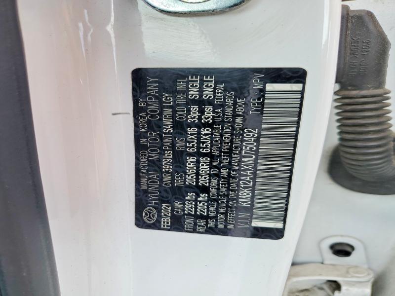 2021 Hyundai Kona მანქანა იყიდება აუქციონზე, vin: KM8K12AAXMU750492, აუქციონის ნომერი: 49860016