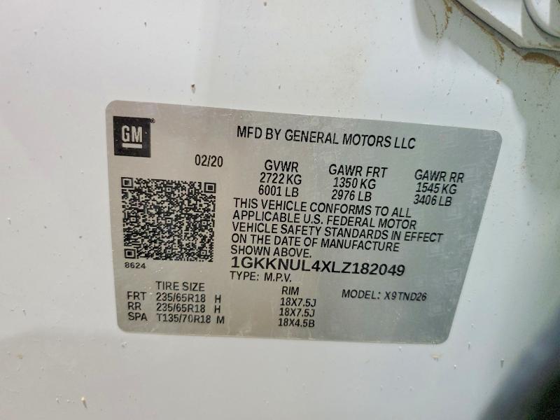 Продаж на аукціоні авто 2020 Gmc Acadia, vin: 1GKKNUL4XLZ182049, номер лоту: 48630146