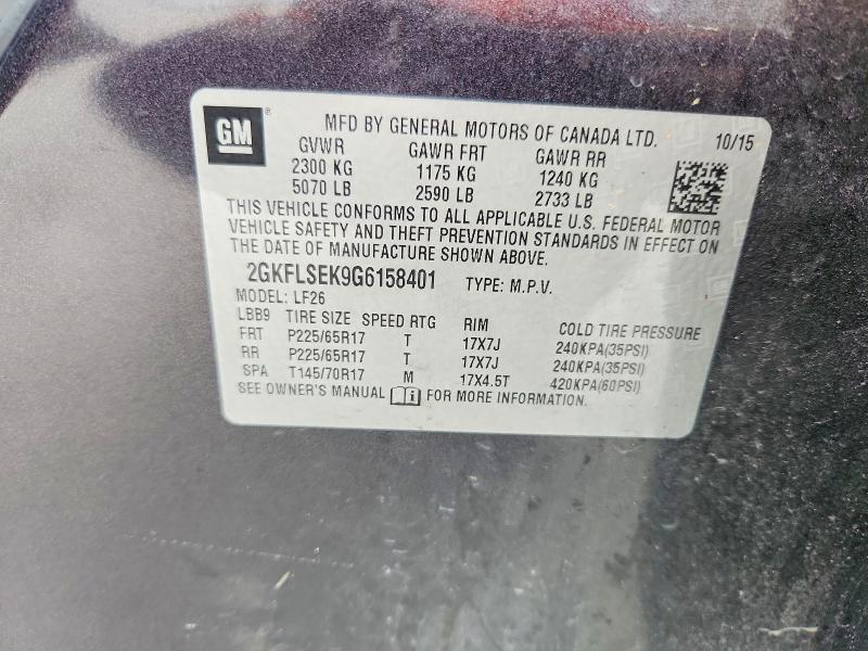Продажа на аукционе авто 2016 Gmc Terrain, vin: 2GKFLSEK9G6158401, номер лота: 51765226