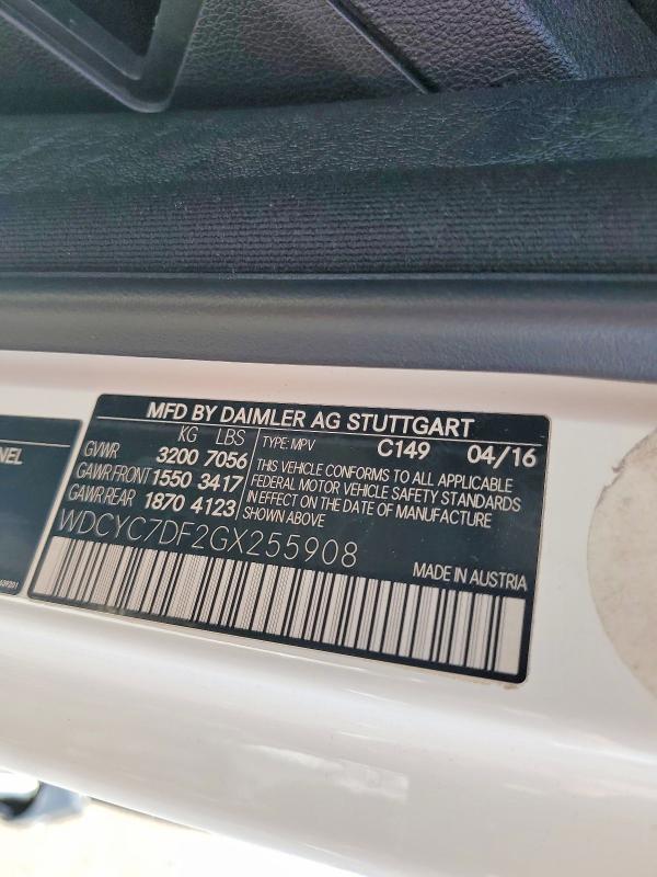 Продаж на аукціоні авто 2016 Mercedes-benz G, vin: WDCYC7DF2GX255908, номер лоту: 50523976