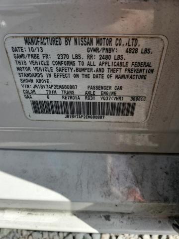 Продажа на аукционе авто 2014 Infiniti Q50, vin: JN1BV7AP2EM680887, номер лота: 50721986