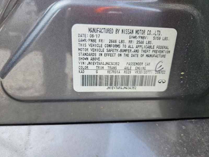 Aukcja sprzedaży 2018 Infiniti Q50, vin: JN1EV7AR4JM434352, numer aukcji: 48689056