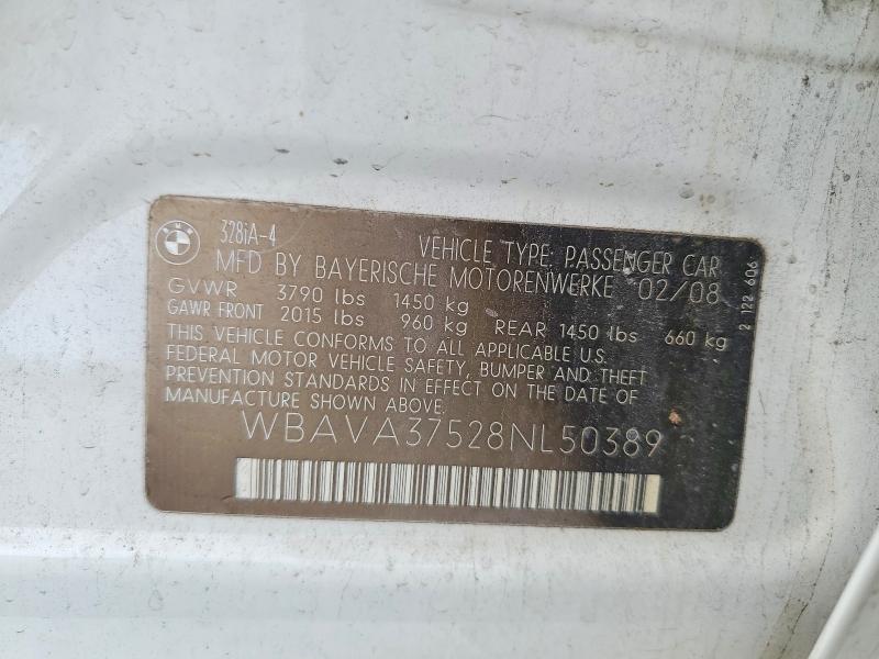 Продажа на аукционе авто 2008 Bmw 328, vin: WBAVA37528NL50389, номер лота: 47904936