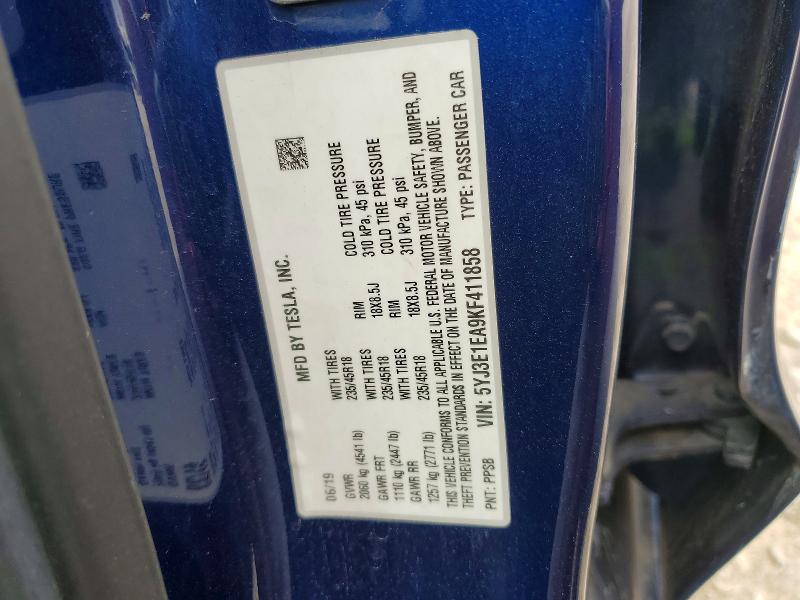 Aukcja sprzedaży 2019 Tesla Model 3, vin: 5YJ3E1EA9KF411858, numer aukcji: 45682766