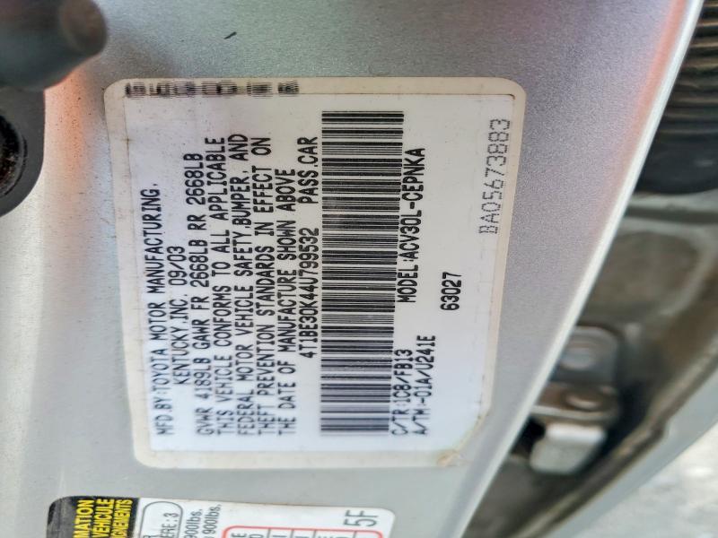 Aukcja sprzedaży 2004 Toyota Camry, vin: 4T1BE30K44U799532, numer aukcji: 51550926