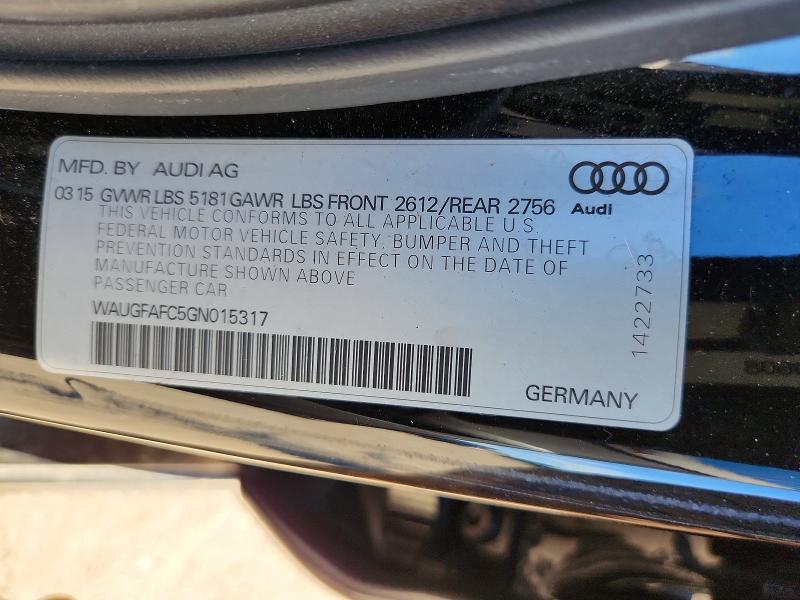 Aukcja sprzedaży 2016 Audi A6, vin: WAUGFAFC5GN015317, numer aukcji: 51268156