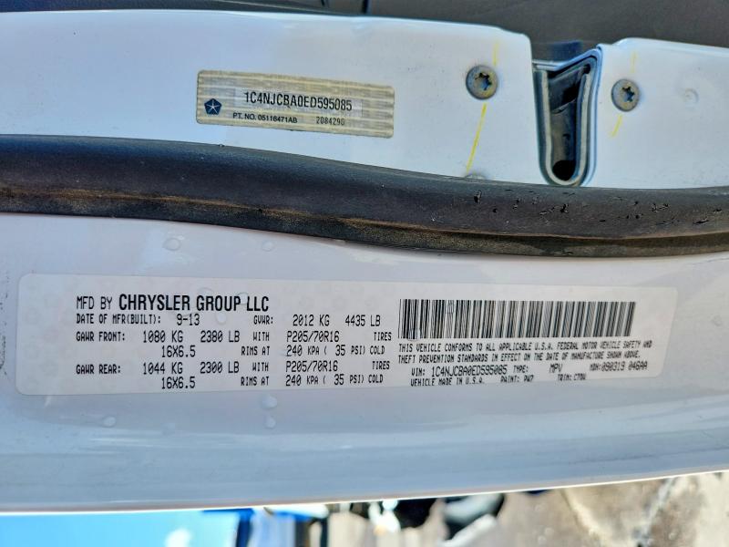 Продаж на аукціоні авто 2014 Jeep Compass, vin: 1C4NJCBA0ED595085, номер лоту: 49638666