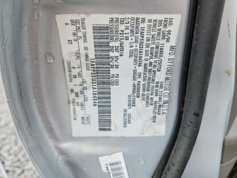 Aukcja sprzedaży 2001 Ford Taurus, vin: 1FAFP55U31A104546, numer aukcji: 49093686