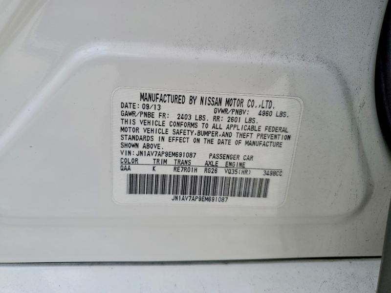 Aukcja sprzedaży 2014 Infiniti Q50 Hybrid, vin: JN1AV7AP9EM691087, numer aukcji: 50623056