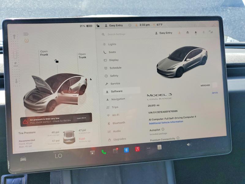 49636956 :رقم المزاد ، 5YJ3E1EA8SF876986 vin ، 2025 Tesla Model 3 مزاد بيع