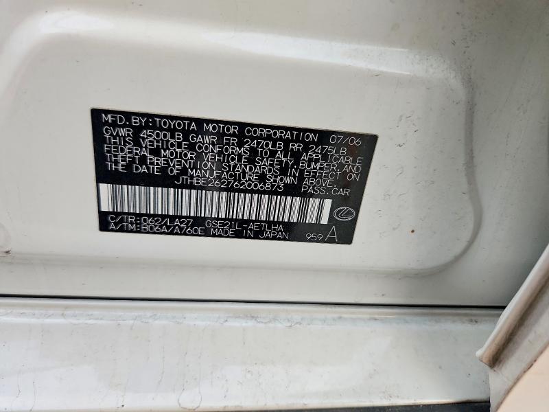 Продажа на аукционе авто 2006 Lexus Is, vin: JTHBE262762006873, номер лота: 49242056