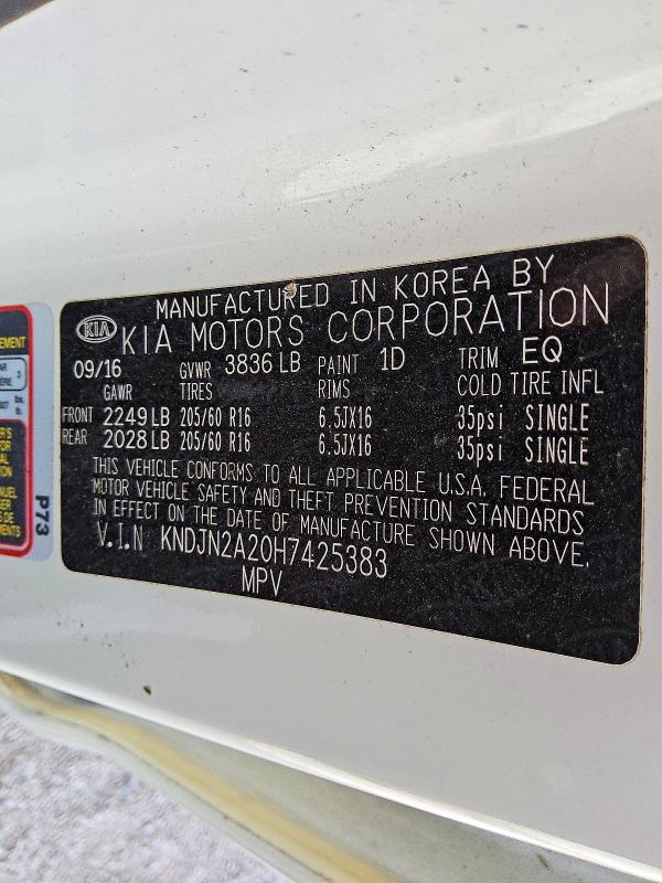 Продаж на аукціоні авто 2017 Kia Soul, vin: KNDJN2A20H7425383, номер лоту: 50176246